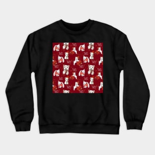 Christmas westies red pattern Crewneck Sweatshirt